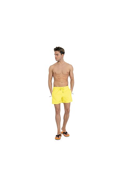 Miami Beach Yellow Men's Shorts Swimsuit - 301 Duz Sort, Relaxed Fit
