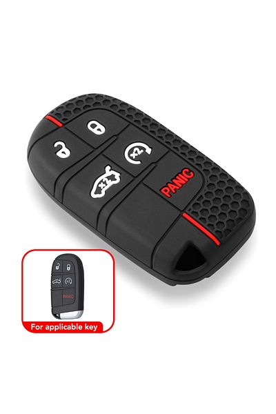 Choice Black Silicone Car Key Cover Case Protect For Jeep Grand Cherokee Compass Dodge Charger Chrysler 200