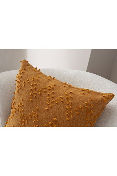 dekomall home & living Orange Zigzag Patterned Bohemian Punch Cushion Cover