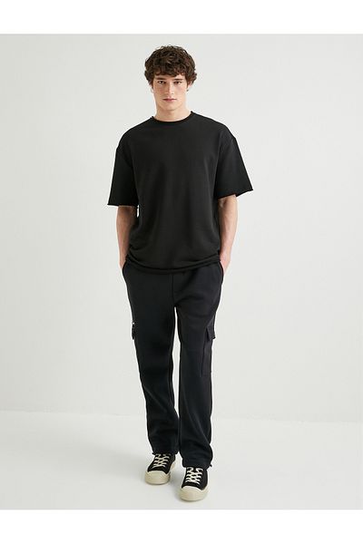 Koton Μπλουζάκι Crew Neck Oversize - Λεπτομερής ετικέτα