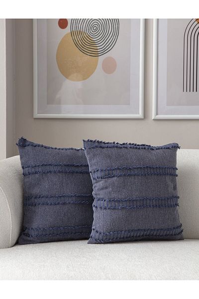 dekomall home & living Set de 2 huse de pernă cu model cu dungi