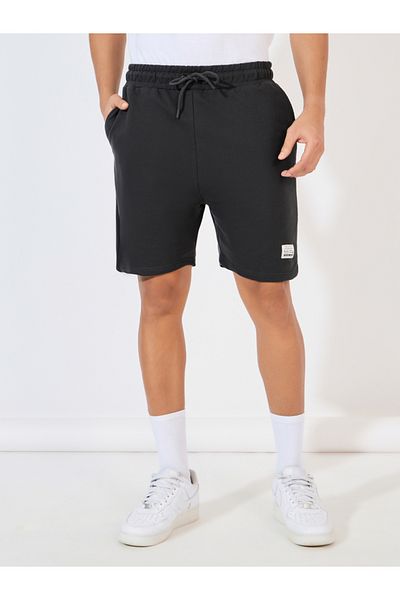 Styli Badge Detail Regular Fit Terry Shorts