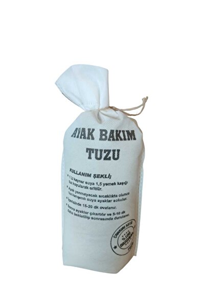 asma Ayak Bakım Tuzu 1.5 Kg Bez Torba ;%100 Doğal Çankırı Kaya Tuzu