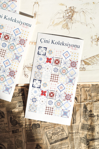 sticker Çini Koleksiyonu Renkli Sticker / Scrapbook, Planner