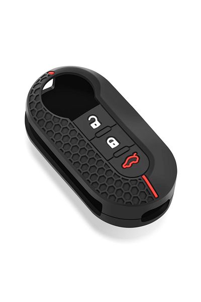 Choice Red 3 Buttons Silicone Car Key Case Cover For Fiat 500 Flip Folding Remote Key Shell For Fiat Punto