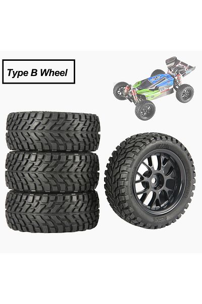 Choice Type B NEEBRC 1.9inch 75mm Off Road Buggy Tires Wheel 12mm Hex Hubs for Wltoys 144001 1/12 1/14 1/10