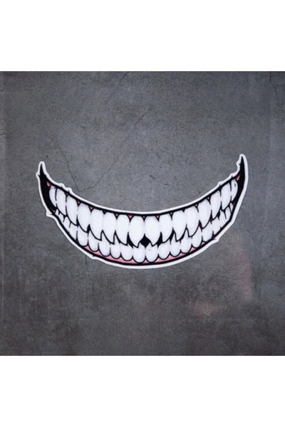 Choice ملصقات خزان الوقود لخوذة الدراجات النارية على شكل أسنان ولسان شرير مقا...