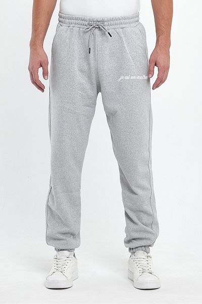 THE RULE Ανδρικό κανονικό χειμερινό παντελόνι Jogger με 3 νήματα με ράστερ μέση και ελαστικά πόδια Je Est printed
