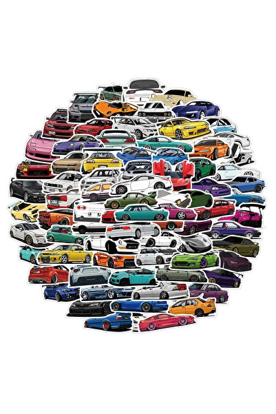 Choice 50 قطعة 50 قطعة 50/100 قطعة ملصقات جرافيتي معدلة لسيارات السباق اليابا...