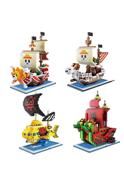 Choice Creative Miniature Three-dimensional Ship Model Sunshine Sonny Building Block Model Pirate Ship A...