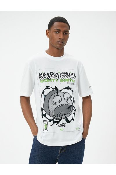 Koton Βαμβακερό κοντομάνικο μπλουζάκι Rick and Morty Licensed - Crew Neck
