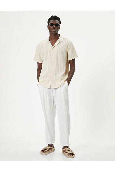 Koton Short Sleeve Cotton Shirt Button Regular Fit
