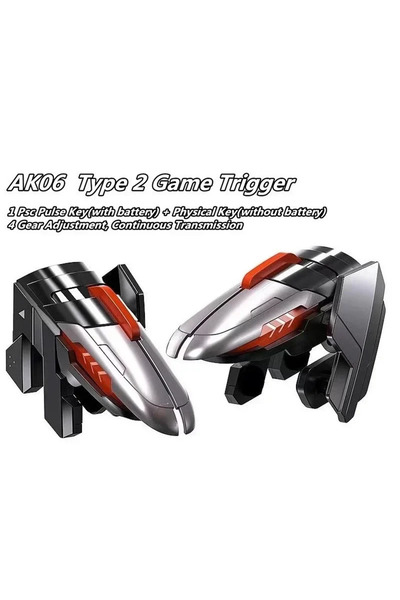 Choice AK06 Type 2 6 Finger Mobile Phone ABS Game Trigger AK06 for PUBG Aim Shooting L1 R1 Alloy Key Butto