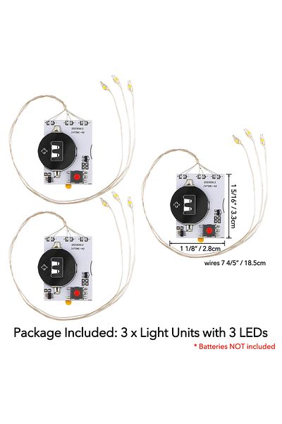 Choice 1 1/3/5 Warm White Leds Self-adhesive Halo Lights & Easy Lights For Making Light-up Cards Scrapbook.