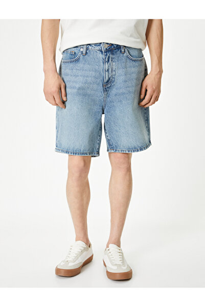 Koton Oversize Kot Şort Düğmeli Cep Detaylı