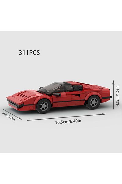 Choice City Speed Champion Sport Racing Cars Building Blocks MOC 308 GTB Bricks Racer Vehicle Kid Educat...