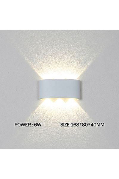 Aluminium LED Wall Lamp Up and Down  Waterproof IP65 Interior Wall Light For Bedroom Living Room ...