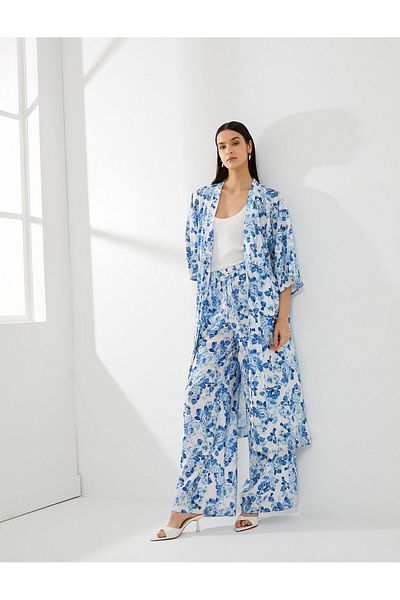 Koton Kimono din viscoză cu mâneci de liliac - model floral