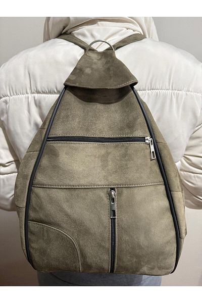 atter Genuine Leather Women's Suede Backpack