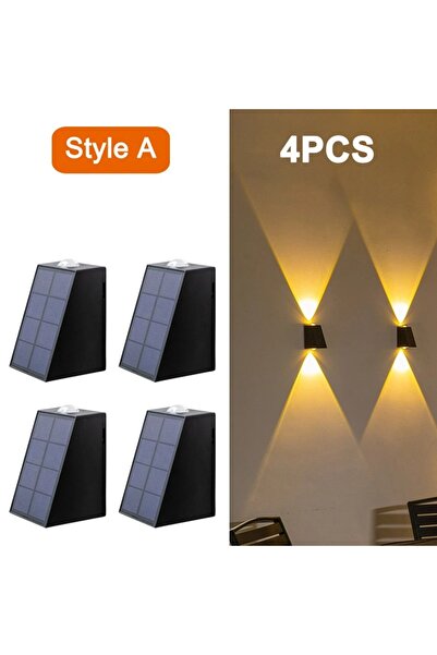 Choice 4PCs NEW Upgrade LED Outdoor Wall Solar Lights Waterproof Garden Wall ...