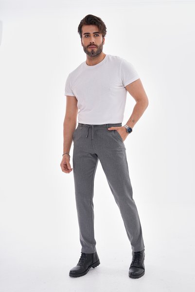 R-Germen Slim Fit Comfortable Fit Thin Lace-Up Jogger Pants