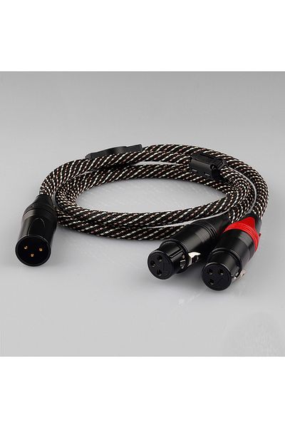 Choice كابل مقسم Yyaudio Xlr <= 0.5 متر XLR (M) إلى 2XLR (F) كابل Y متوازن من 1 XLR أنثى إلى 2 XLR ذكر