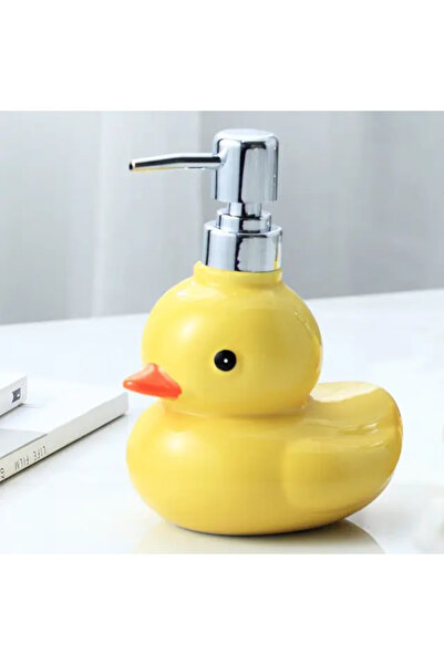 Choice 450 مل 1 قطعة موزع صابون سيراميكي على شكل بطة صفراء زجاجة معقم لليدين وجل استحمام وشامبو وصابون