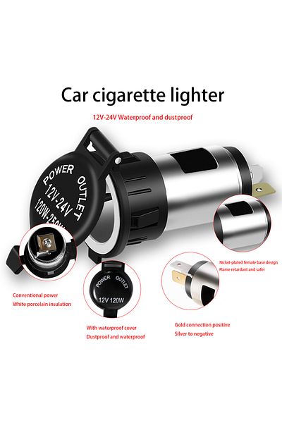 Choice Auto 12V-24V 120W-250W Cigarette Lighter Socket Power Plug Outlet Replacement Parts for Car Truck...