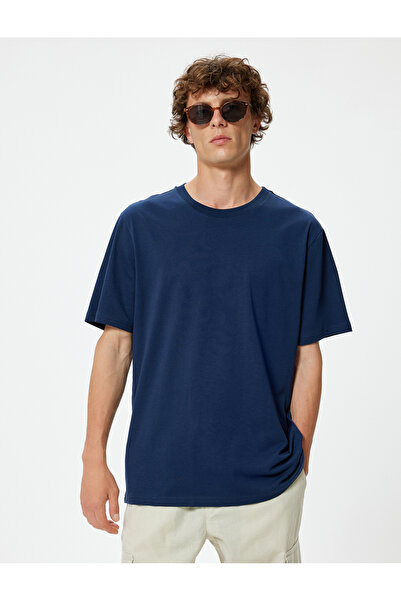 Koton Základní bavlněné tričko s krátkým rukávem Crew Neck