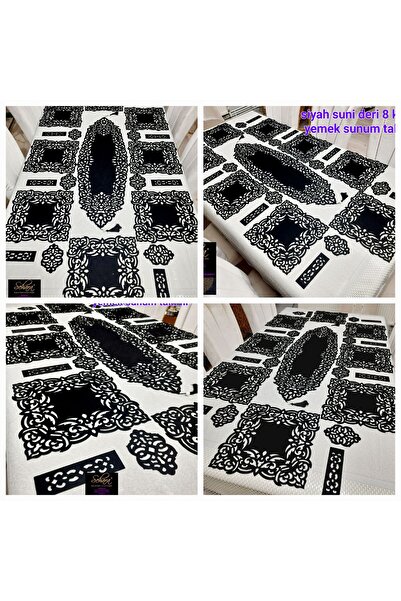 SEHARA S.deri Yemek Sunum Takımı,25 Parça,8 Kişilik(masa Runnerı,a.servisler,...