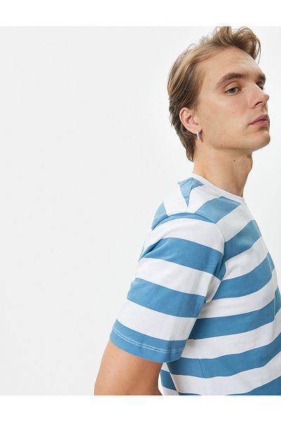 Koton T-shirt με λαιμόκοψη βαμβακερό κοντό μανίκι