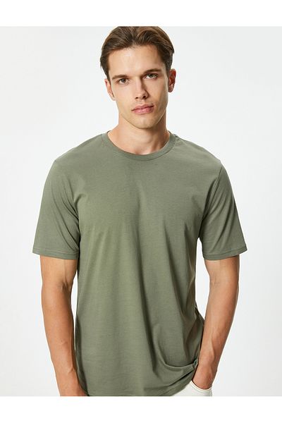 Koton Kurzarm-T-Shirt mit Rundhalsausschnitt aus Baumwollmischung