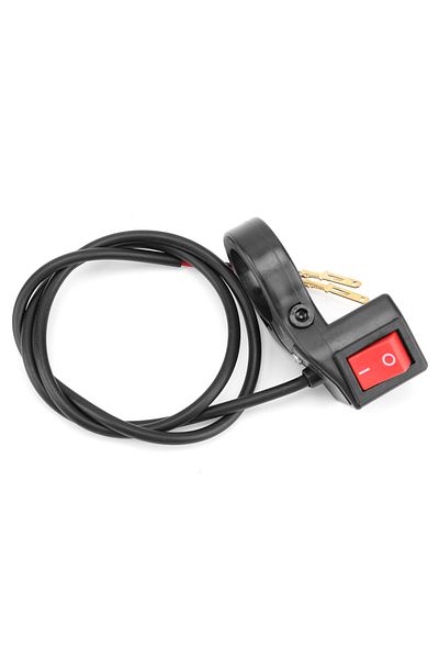ALLOYSEED Black Motorcycle Handlebar Headlight Switch On Off Push Button Light Switches For Electric Bike Moto