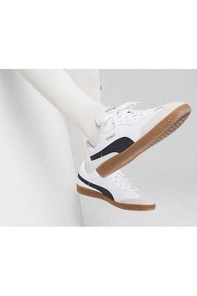 Puma King 21 It Unisex White Indoor Shoes - 10669602