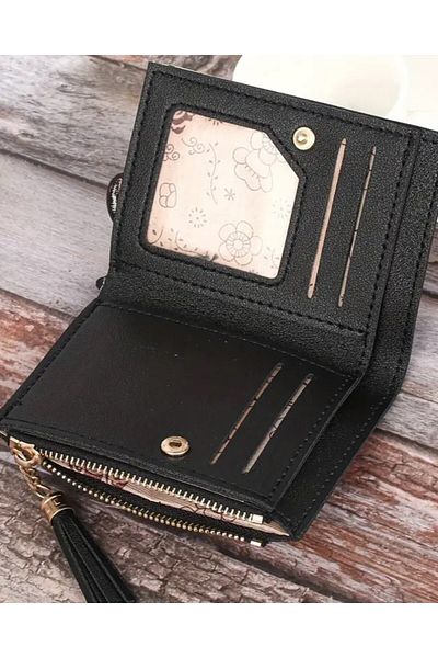 DOODLE Cute Cartoon Wallet with Tassel, Zipper, Foldable and Compact