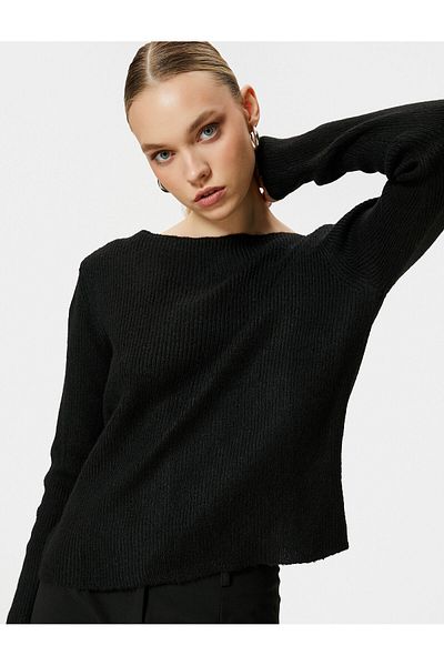 Koton Pulover Gât Barcă Basic Cu Snur