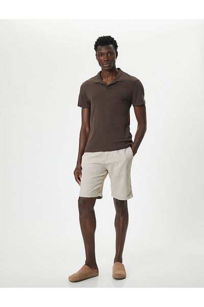 Koton Bermudashorts aus Leinenmischung – Taschendetail