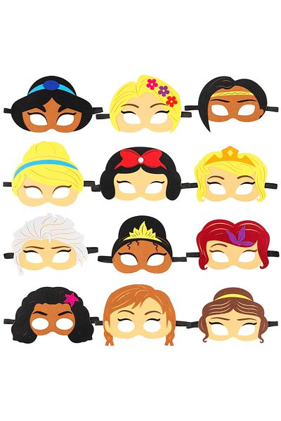 Choice Princess Mask Mask Random Princess Delivery Set Cosplay Cartoon Anime Characters Toy Mask Girl Favor
