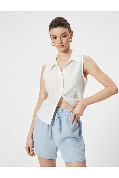 Koton Mini pantaloni scurți cu șireturi în talie, cu buzunare confortabile