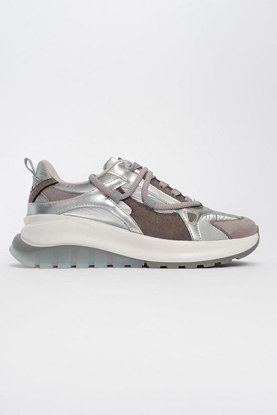 Ccway Women's Sneakers - Lace-Up, Gray