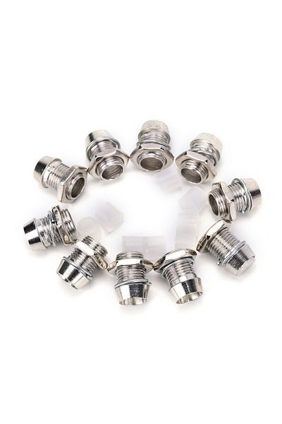 Choice 10 Pcs/lot Copper Metal 5mm Light Emitting Diode LED Holder Mount Panel Display Wholesale