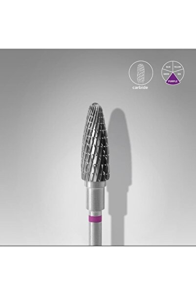 STALEKS Sert Alaşım Mısır Freze, Mor, Çap 5 mm / Çalışma Kısmı 13 mm