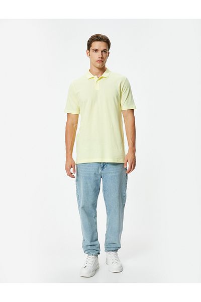 Koton Polo Neck Slim Fit Cotton T-Shirt - Short Sleeve