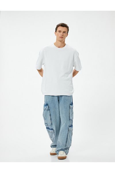 Koton Oversize τζιν με τσέπη Cargo και λεπτομέρεια με κουμπιά