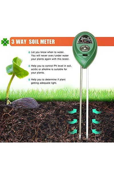 Choice 3 in 1 Soil PH Meter Sunlight PH Tester Garden Flowers Soil Moisture Sensor Meter Plants Acidity ...