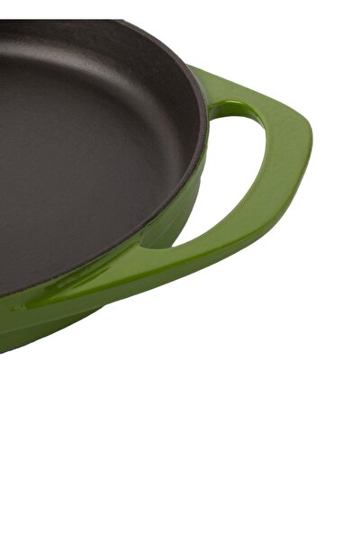 Sürel Pot Art, Round Flat Pan, 22 Cm, Bright Dark Green