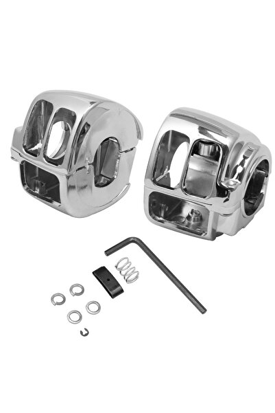 Choice غطاء مفتاح مقود دراجة نارية من الكروم والألومنيوم لدراجات Harley Sport...