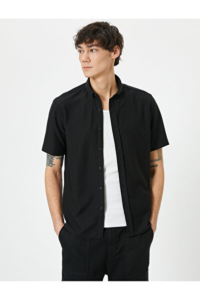 Koton Лятна риза с класическа яка - къси ръкави и копчета