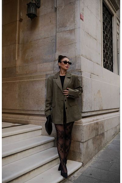 FMN Moda țesătură nubuc piele de căprioară, cu trei nasturi, largi, de lungime medie, detaliu de cusut, jachetă blazer echivalentă marca pinterest