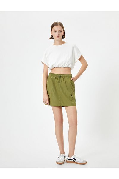 Koton Mini-Cargo-Fallschirmrock mit elastischem Taillenstopper-Detail